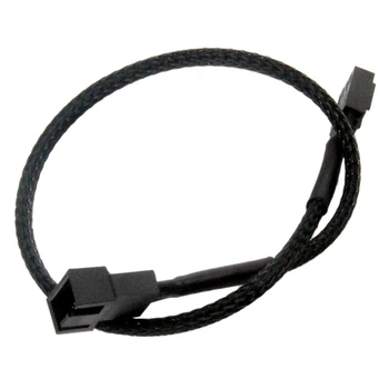 Удлинительный кабель вентилятора PWM 15X-удлинительный кабель вентилятора ПК 11,8 дюймов, совместимый с корпусом ATX, 3-контактный и 4-контактный охлаждающие вентиляторы