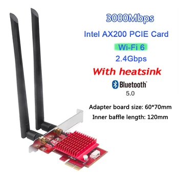 3000 Мбит/с Трехдиапазонные сетевые карты PCIE 2,4 G 5 ГГц Bluetooth V5.2 AX5400 802.11AX WiFi 6E карта для ПК Wi-Fi адаптер все для ноутбука