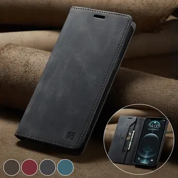 Caseme Оригинальный Флип-чехол Для Iphone 13 12 Mini 11 Pro Xs Max с Подставкой для магнитных карт В стиле Ретро, Кошелек Для Iphone 7 8 Plus Se 2020, Чехол