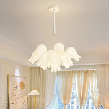 Современный кремово-белый подвесной светильник SANDYHA в романтическом флоровском стиле для гостиной, столовой, спальни, элегантного шикарного освещения