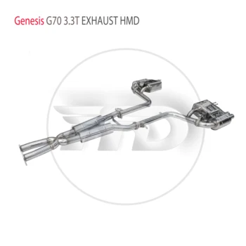 Производительность выхлопной системы HMD из нержавеющей стали Catback для Genesis G70 3.3T, автоматическая замена, модификация, электронный клапан