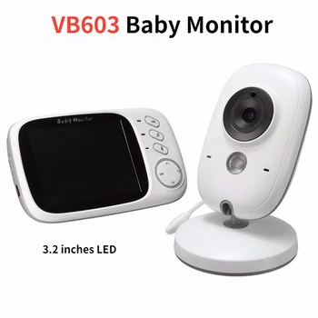 Радионяня VB603 со светодиодным экраном 3,2 дюйма, устройство для наблюдения за ребенком с широким углом обзора 120 °, Двусторонний голосовой домофон, мониторинг ночного видения