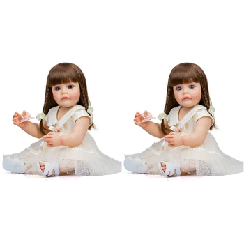 21,65-дюймовые реалистичные виниловые куклы для новорожденных, нежные игрушки для малышей