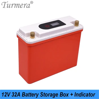 Коробка для хранения аккумуляторов Turmera 12 В от 30 Ач до 80 Ач с дисплеем для аккумуляторов 18650 21700 32700 Lifepo4 с источником бесперебойного питания