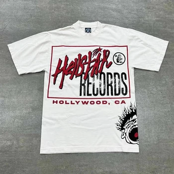 Новая Белая футболка Hellstar RECORDS Для мужчин и женщин, Высококачественная Повседневная футболка y2k