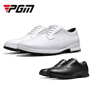 PGM/новые мужские кроссовки для гольфа в британском стиле, ультралегкая водонепроницаемая обувь для гольфа, мужская противоскользящая обувь, деловая повседневная обувь, пригодная для носки