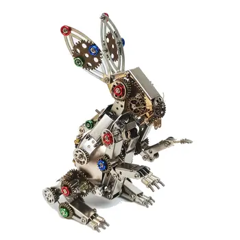 3d diy кролик мышь сложная металлическая механическая модель ручной сборки, украшения, прецизионный подарок для животных