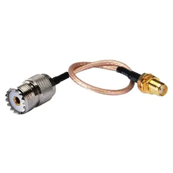 ручной антенный кабель-адаптер для базы СВЧ и мобильных антенн - разъемы SMA Female- UHF SO-239