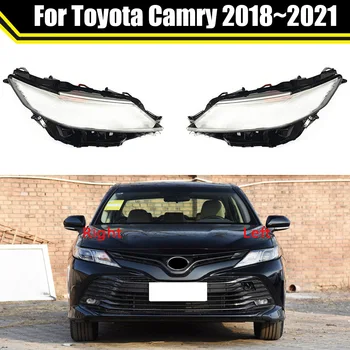 Чехол для автофармы для Toyota Camry 2018 ~ 2021, Автомобильная Прозрачная крышка передней фары, стеклянная оболочка лампы, Колпачки для линз, Абажур для лампы