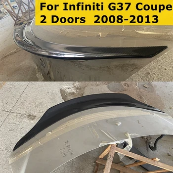 Задний спойлер CF из углеродного волокна Подходит для Infiniti 2007-2013 G Series G37 coupe 2 двери Черный неокрашенный спойлер Автозапчасти