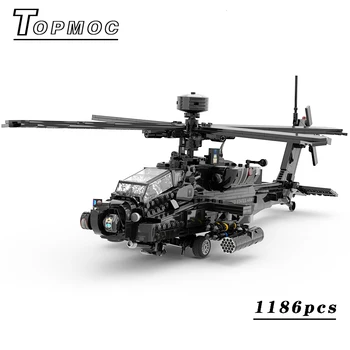 Американские военные ударные вертолеты AH-64E Apache Guardian Масштабная модель 1: 40, строительные блоки MOC, набор детских игрушек, подарки
