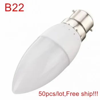 50шт Высокое качество B22 пластиковая светодиодная свеча 5 Вт AC220V 230V 240V светодиодная свеча прожектор внутреннего освещения Бесплатная доставка