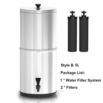 Система фильтрации самотеком подаваемой воды, 2-галлонная система фильтрации mesa из нержавеющей стали, подходит для домашнего и наружного использования