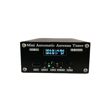 Мини Автоматический Антенный тюнер CGJ-100 1,8-30 МГц с OLED-дисплеем 0,91 дюйма Для коротковолновых радиостанций Мощностью 5-100 Вт