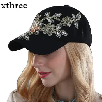 Xthree оптовая продажа, осенняя модная Джинсовая бейсболка, Спортивная шляпа, холщовая бейсболка Snapback, шляпа для женщин хорошего качества