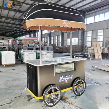 2022 Новый Дизайн Закусок Машина Для Толкания Мороженого Замораживание Маленькая Тележка Для Эскимо Киоск для Мороженого