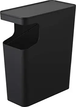 Приставной столик с башней и мусорный бак Черный Черный квадратный мусорный бак для ванной комнаты дождевальная бочка для сбора воды Держатель мешка для мусора Мелкий мусор