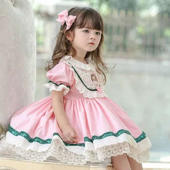 Детское платье для девочек, Детское Праздничное платье для Малышей, Летнее Осеннее платье в стиле Лолиты, Свадебное платье для девочек, Бальное платье Принцессы, Vestidos