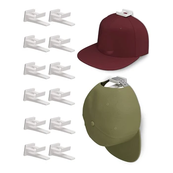 12 шт. Настенный крючок для шляпы, Многофункциональная компактная вешалка для домашней ванной комнаты, дверная стойка