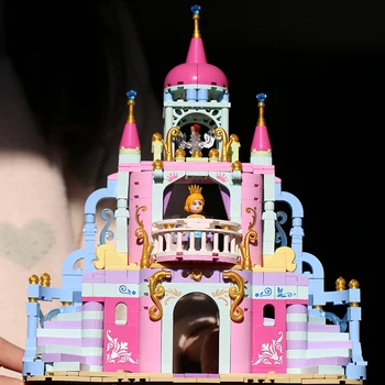 XB12019 Белоснежная принцесса, модель Большого замка, строительные блоки для Мечты девочек, кирпичи для замка Принцессы, игрушки, украшения комнаты