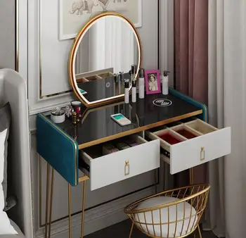Новый комод для спальни, современный минималистичный шкаф для хранения, легкий роскошный столик для макияжа, портативный мобильный телефон, многофункциональная зарядка