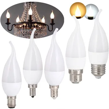 E14 E27 Светодиодные лампы в форме свечей переменного тока 220 В светодиодная люстра в форме свечей 7 Вт 9 Вт Лампа в форме свечей Люстра для домашнего декора