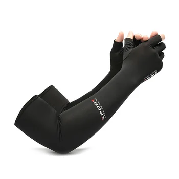 Летний новый Солнцезащитный шелковый рукав для катания на Коньках, мужские удлиненные перчатки для велоспорта на открытом воздухе с полупальцами, женские перчатки