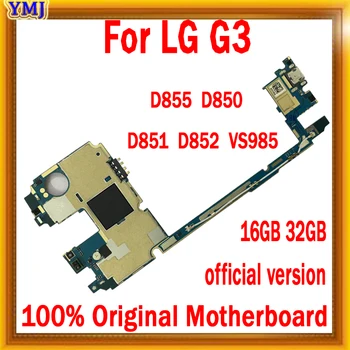 Оригинальная для LG G3 D855 Материнская плата 16 ГБ/32 ГБ Разблокирована Для LG G3 D850 D851 D852 VS985 заменена Материнская плата С системой Android