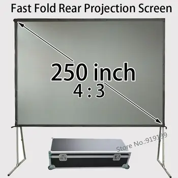 Размер экрана проектора 5,08x3,81 метра Пленка для задней проекции 250 дюймов Для отображения общественных мероприятий на открытом воздухе Внутри помещений