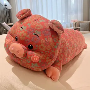 Имитация Каваи, Мультяшная хлопковая подушка с рисунком свиньи, мягкая классическая подушка, плюшевая кукла-поросенок, домашний декор комнаты