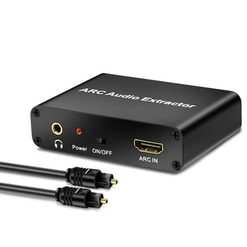 HDMI ARC Extractor и преобразователь DAC с Цифровым оптическим Toslink Коаксиальным в аналоговый 3,5 мм L/R Стерео ARC Аудио Экстрактор ПК Ноутбук