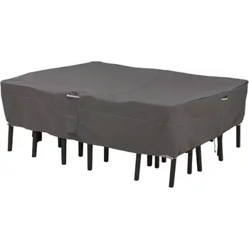 Водостойкий 108-дюймовый прямоугольный /овальный стол для патио и набор стульев