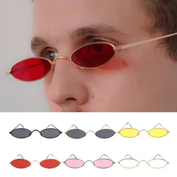 FOENIXSONG / Женские модные солнцезащитные очки для женщин и мужчин с маленькими линзами, Узкий стиль UV400, Винтажные мужские очки 2023 года, очки Oculos