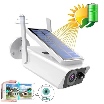 Солнечная IP-камера 3-мегапиксельная пуля, Встроенный аккумулятор, Микрофон и динамик, IP-камера, Солнечная панель, приложение для дистанционного управления мобильным телефоном