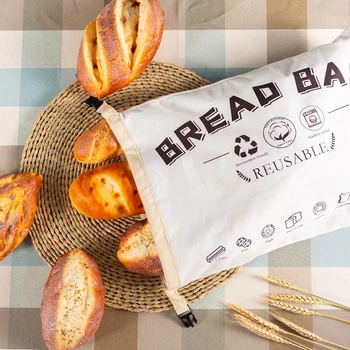 Хлопчатобумажная сумка для хлеба из ТПУ пищевого качества С застежкой-молнией Многоразовая сумка для Вещей Кухонная сумка для еды