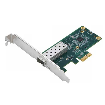 Серверная сетевая карта MOOL PCI-E Гигабитная Волоконно-оптическая сетевая карта с чипом I210 Бездисковый ESXI Поддерживает Однорежимный многорежимный
