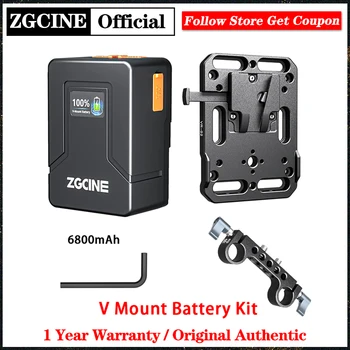 ZGCINE ZG-V99 Комплект Батарей с V-образным креплением 6800 мАч 14,8 В 99 Втч, V-образная Фиксирующая Пластина, Литий-ионный аккумулятор PD, Быстрая Зарядка