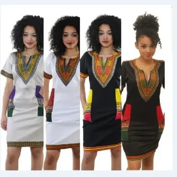 Осеннее новое модное женское платье с этническим принтом, Африканская женская юбка для пригородных поездок, Африканское женское платье