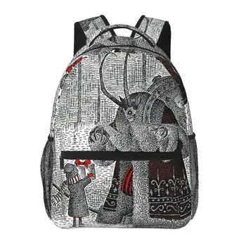 В подарок рюкзак Krampus для девочек, дорожный рюкзак для мальчиков, рюкзаки для подростков, школьная сумка