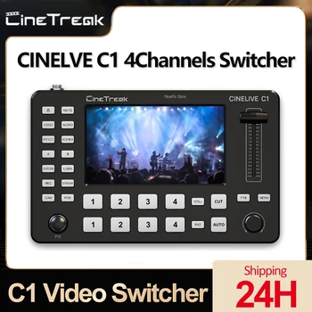 Cinetreak CINELIVE C1 All In One 4 Канала Мультифорамный Видеомикшер для прямой трансляции с Полным HDЖКэкраном и Видеомикшером с записью