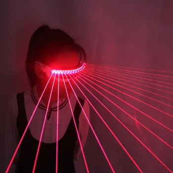 650-нм Красные Лазерные очки Вечерние светодиодные Солнцезащитные очки 18шт Лазерный Приток людей Сценическое Мигающее стекло Сексуальные Принадлежности для шоу Gogo