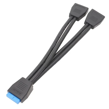 Маленький Mini USB 3.0 19 Pin/20Pin Внутренний удлинитель 1-2 Адаптера-разветвителя для материнской платы