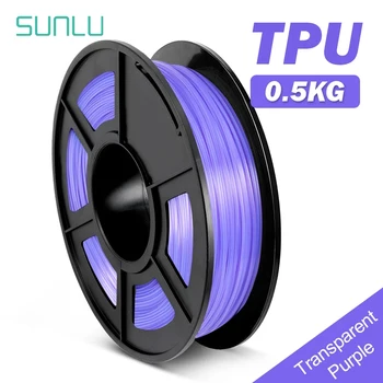 3D-нить SUNLU TPU Flexible 95A 1,75 мм 0,5 кг, нетоксичная, без запаха, без засорения, экологически чистая, с мягким отскоком деформации