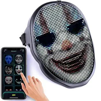 Приложение Control LED Multi Light up Индукционная маска для лица для фестивальной вечеринки на Пасху