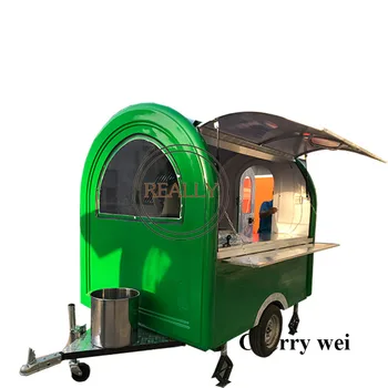 трейлер для закусок на улице длиной 1,8 м/2 м/2,2 м Самый дешевый/китайский мобильный трейлер для продажи мороженого/торговый автомат для фруктов