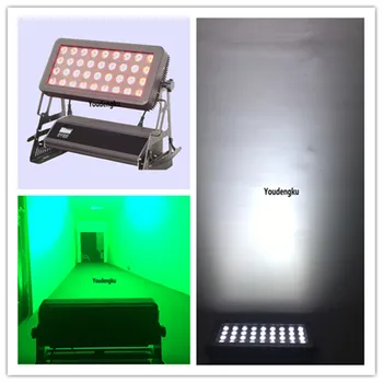 2 штуки 36x18 Вт 6В1 светодиодный омыватель стен rgbwa УФ наружный настенный светильник Водонепроницаемый светодиодный светильник для мытья зданий городского цвета
