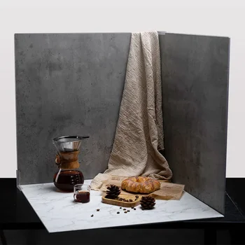 Мраморная фоновая доска для пищевых продуктов, ювелирных изделий, фотосъемки, Водонепроницаемый цементный фон, студийная фотография стен 40x40 см
