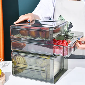 Новый многофункциональный ящик для хранения холодильника, пищевой прозрачный ящик для замораживания домашних животных, ящик для хранения консервации продуктов.