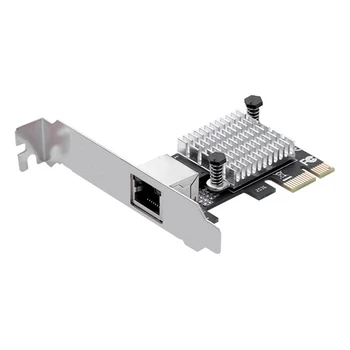 Гигабитный сетевой адаптер IOCREST 2,5G с 1 Портом 2500 Мбит/с PCIe 2,5 G Ethernet-карта RJ45 LAN-контроллер с чипом RTL8125B RTL8125B