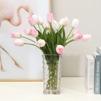 10 шт. Высококачественный Увлажняющий Тюльпан Лафит, настоящие искусственные цветы для домашнего декора, Поддельные цветы, Тюльпаны, Свадебный букет невесты